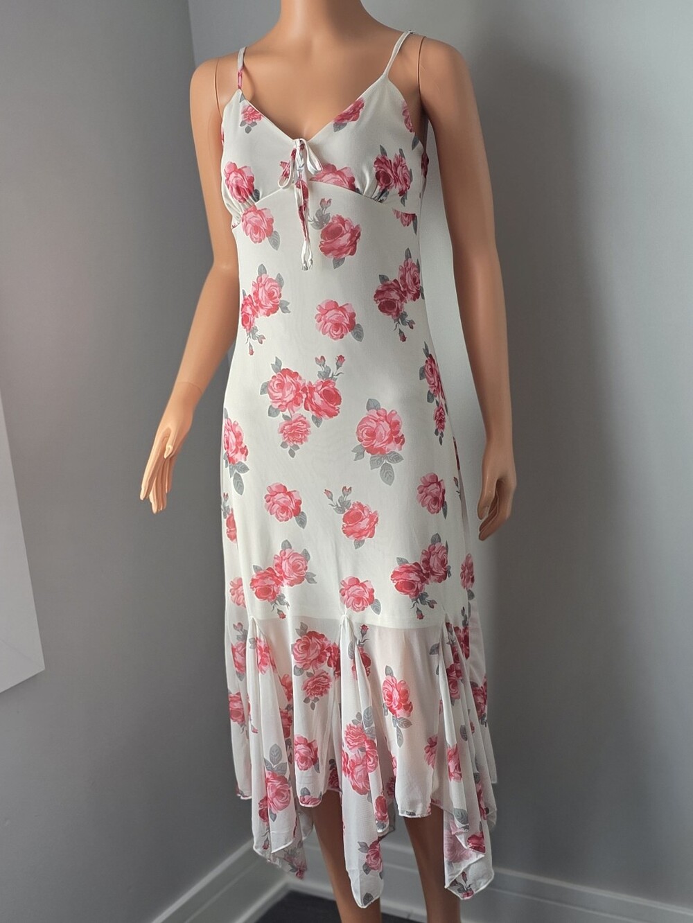 Summer Floral Dress with Spaghetti Straps